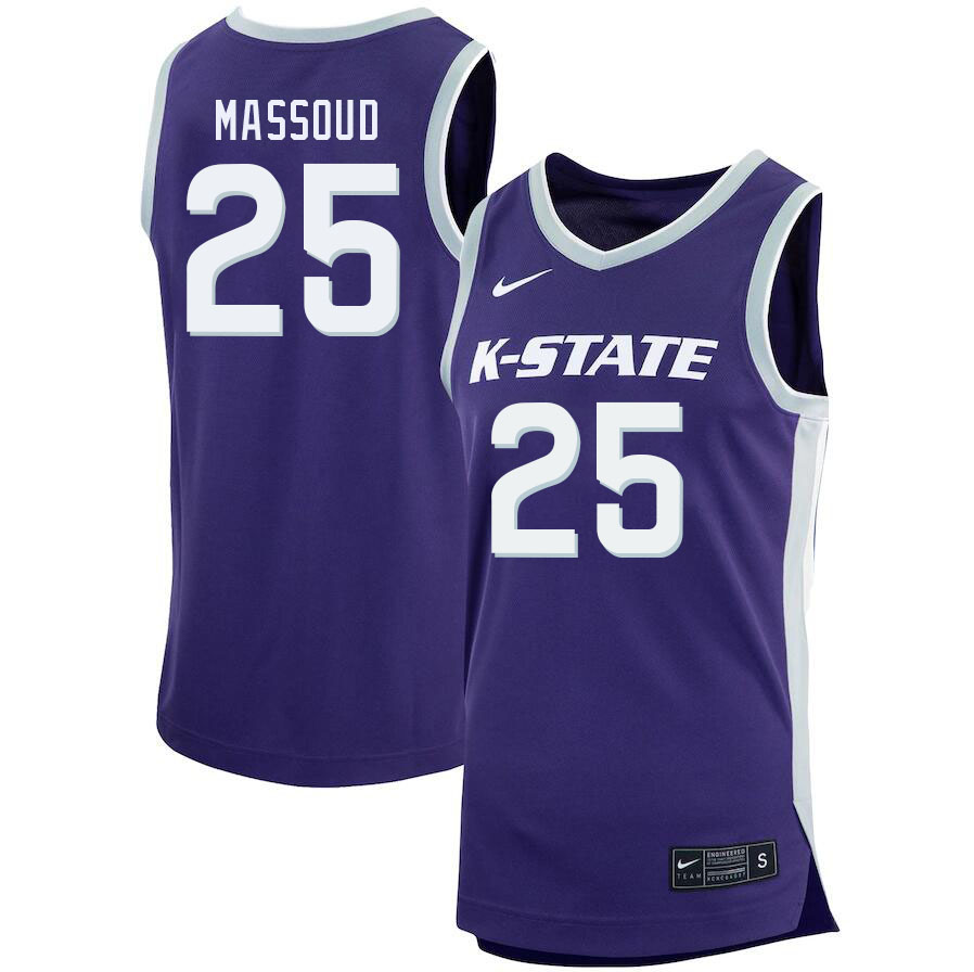 Men #25 Ismael Massoud Kansas State Wildcats College Basketball Jerseys Sale-Purple - Click Image to Close